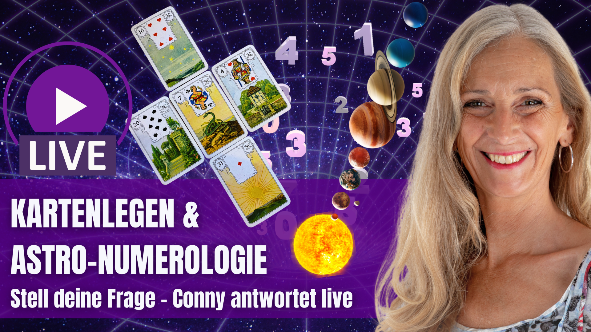 Lenomrand Kartendeck Numerologie Astrologie Conny Schellauf PIN 500 Hotline Kartenrat.com steht dir im livestream auf Spendenbasis zur Verfügung jetzt Frage einreichen